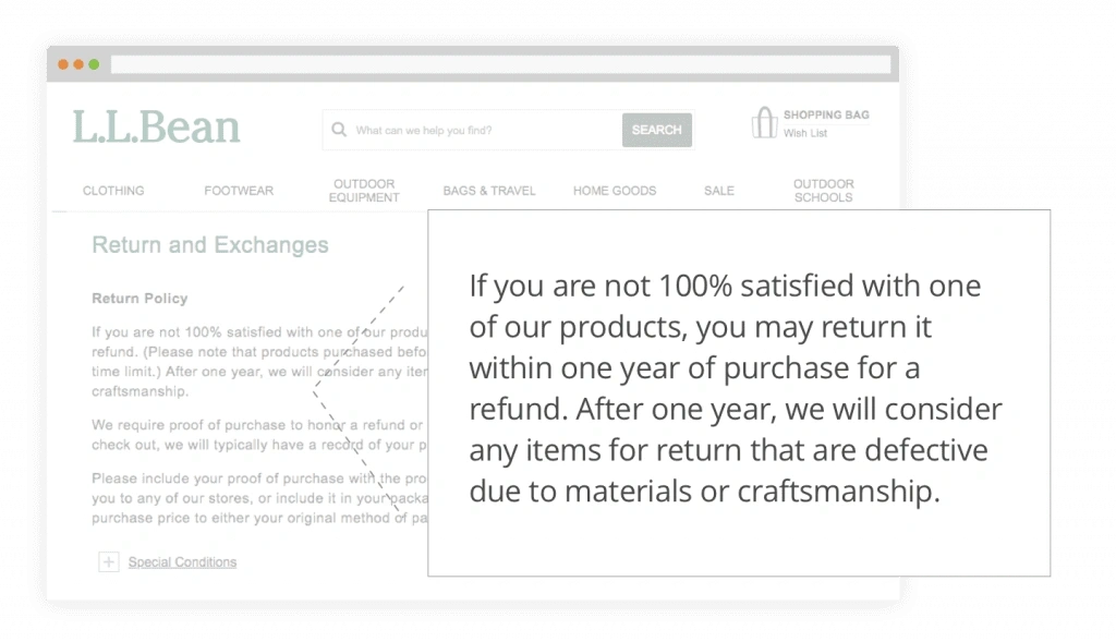 LL Bean Return Policy