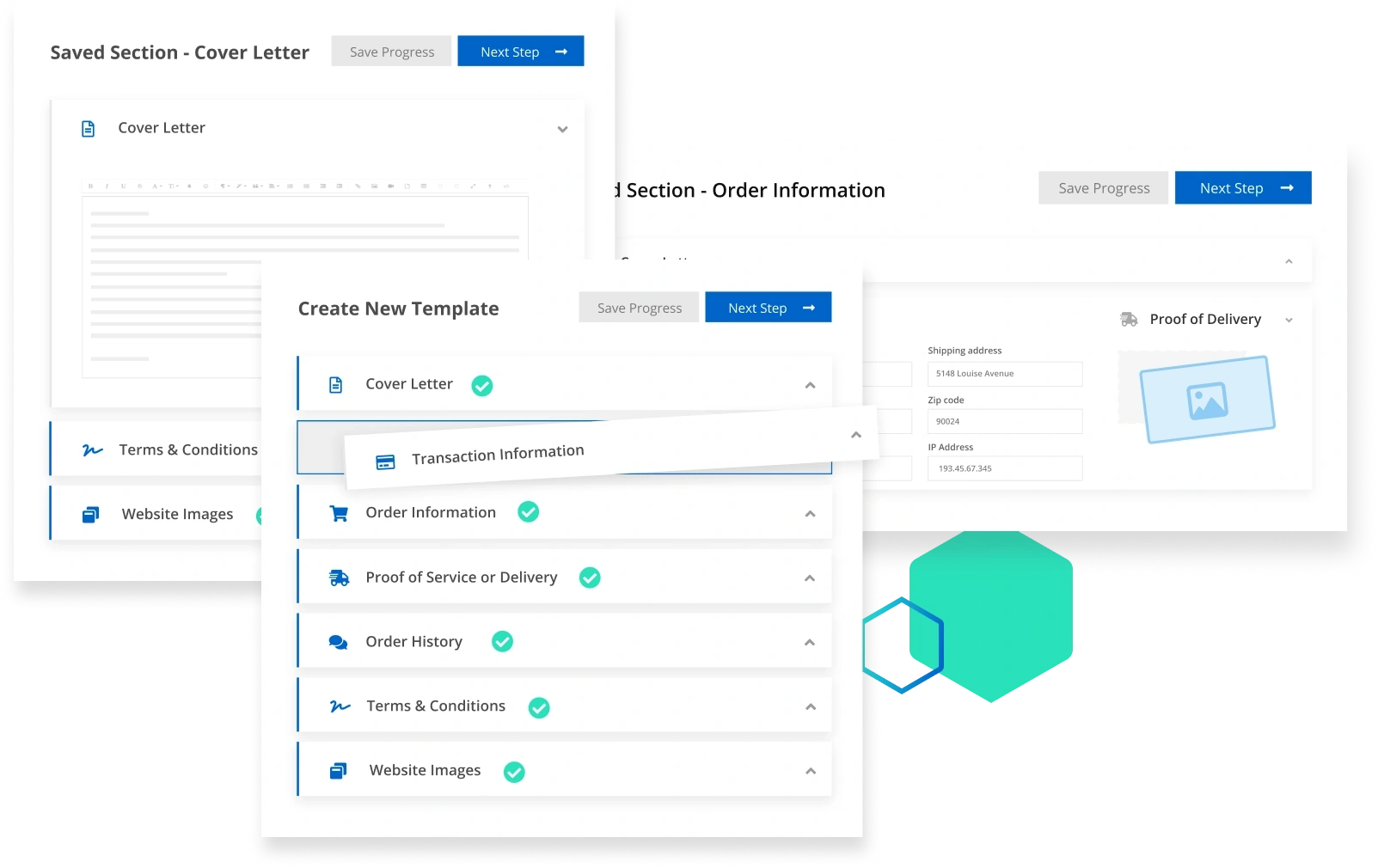 Templates and saved sections