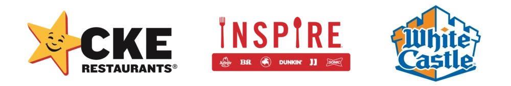 CKE Restaurants, Inspire Brands, and White Castle Logos
