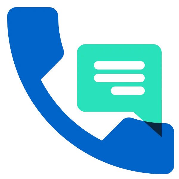 Kount icon blue phone green chat
