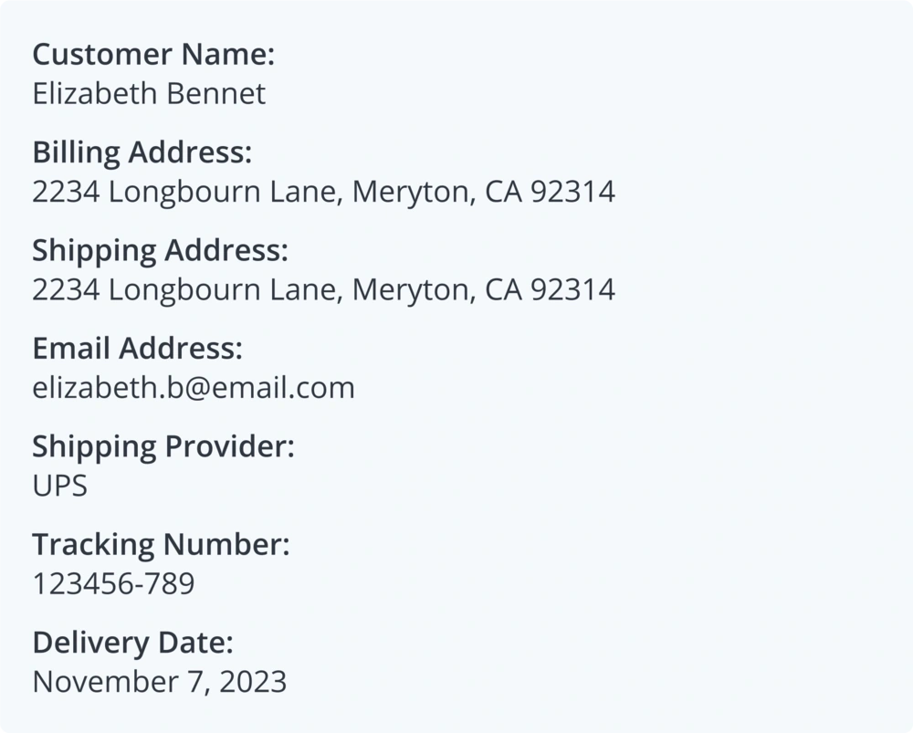 13-Order information