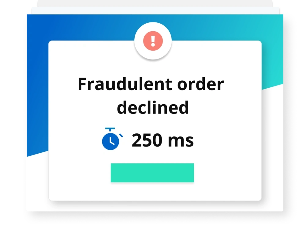Fraudulent order declined