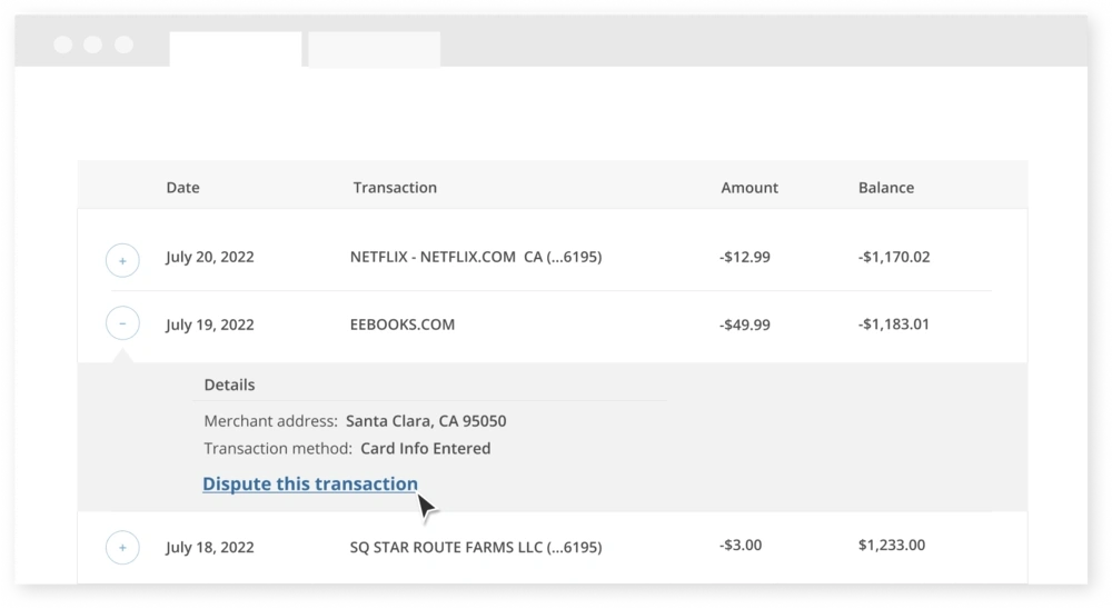Bank statement