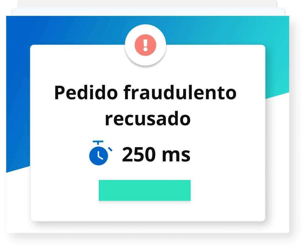 Pedido fraudulento recusado