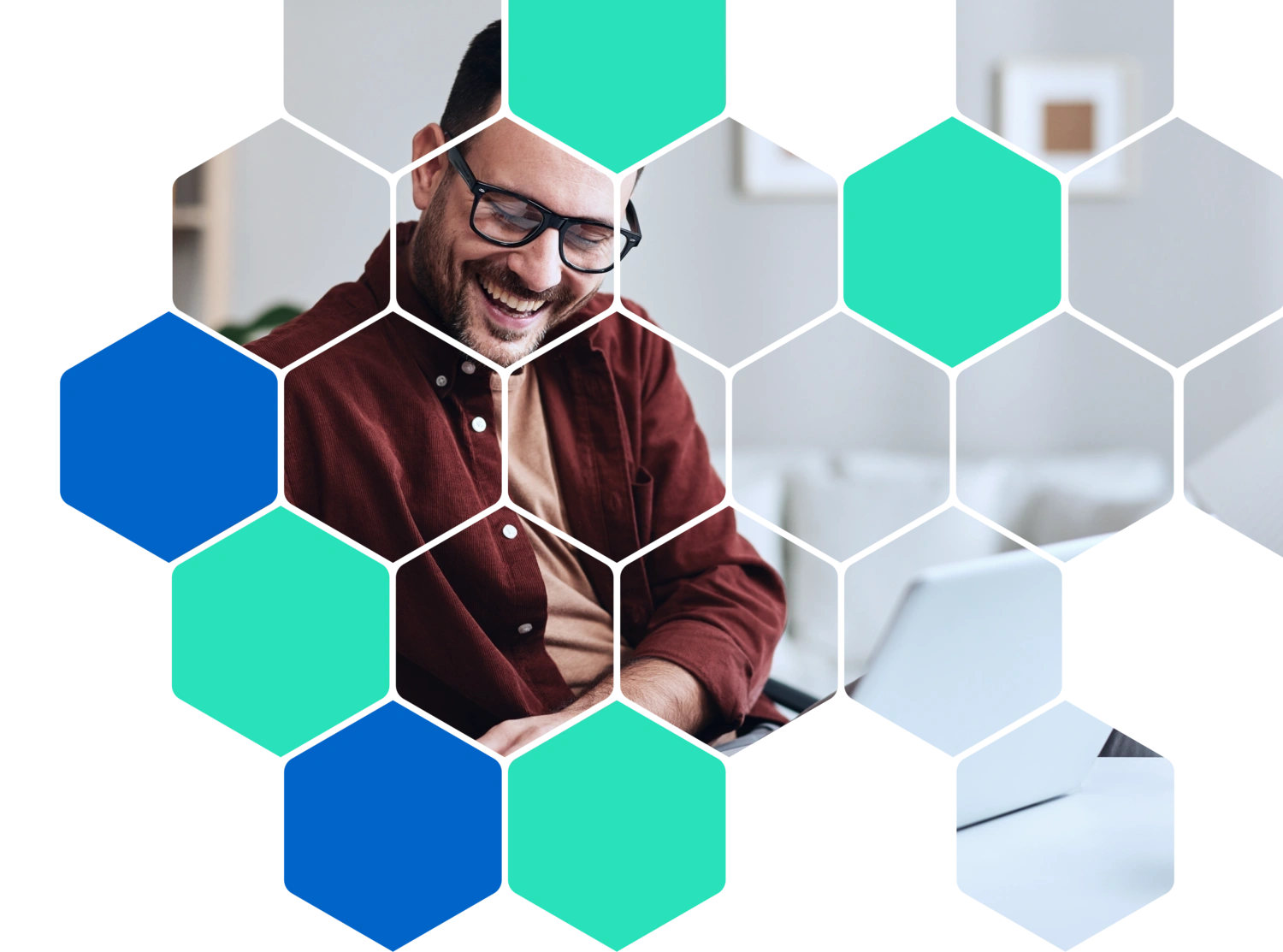 man working on computer